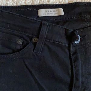 AG Brand  brushed black denim Stilt Cigarette Jean